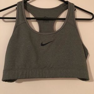 Grey Nike sports bra